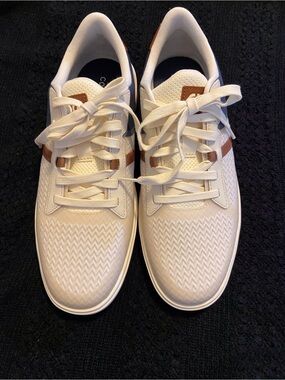 Cole Haan White Sneakers with Tan Accents